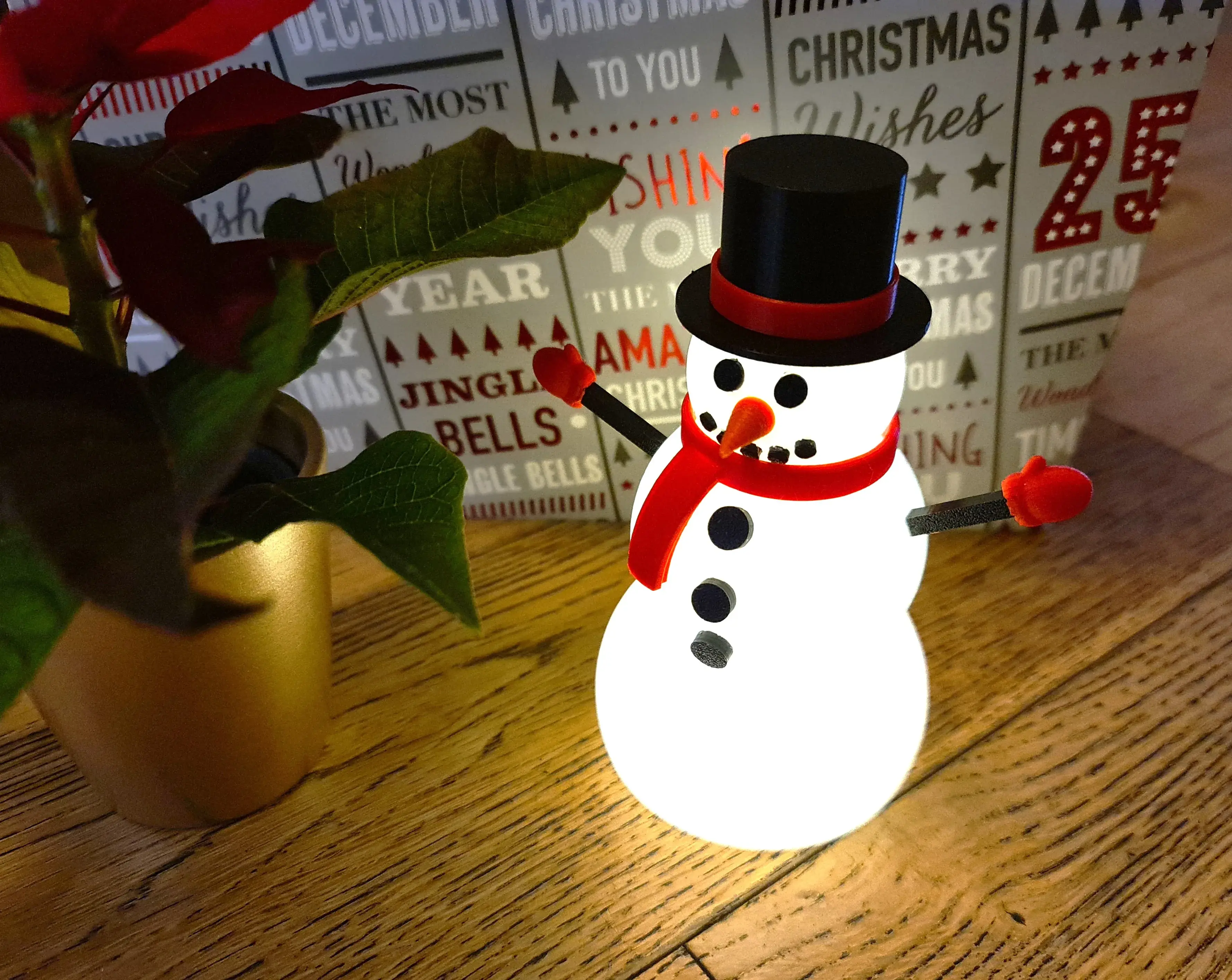Mr Frosty Snowman Christmas Decoration LED Lamp or Tealight