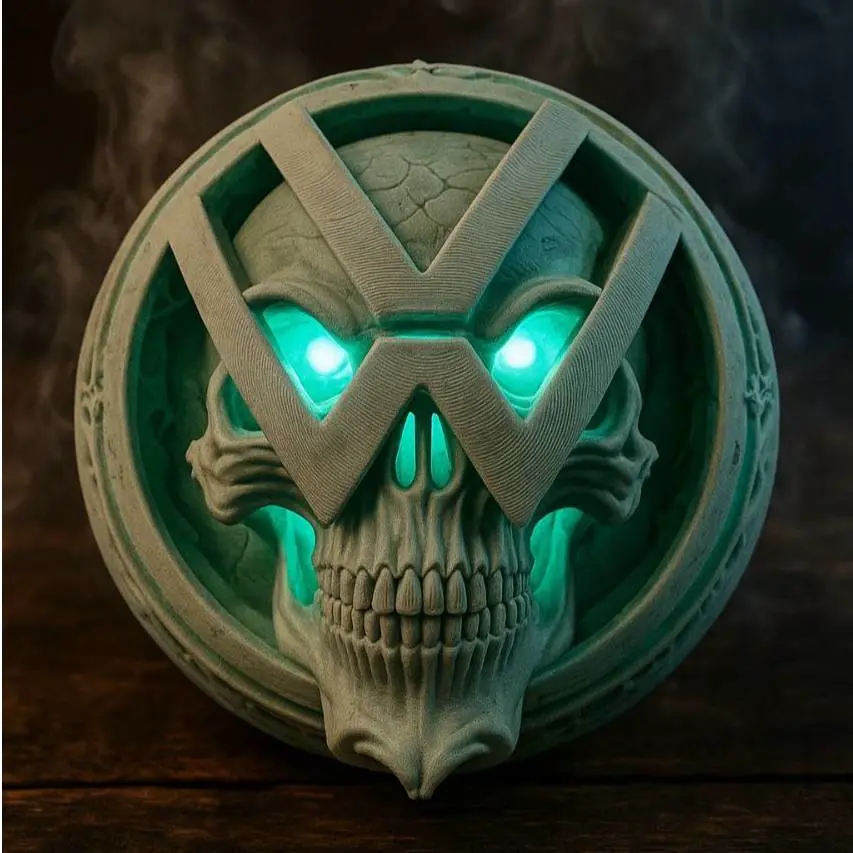 Decorative model for the "Volkswagen Skull lamp"