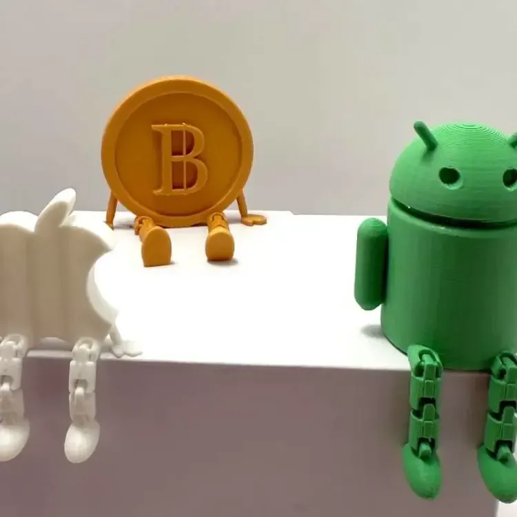 Articulated Apple, Android & bitcoin buddys