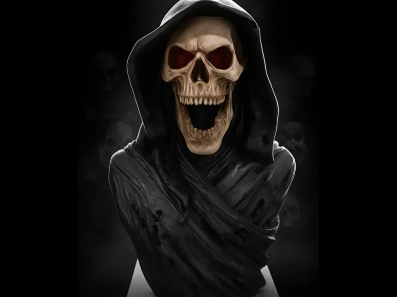 GRIM REAPER BUST - HALLOWEEN.