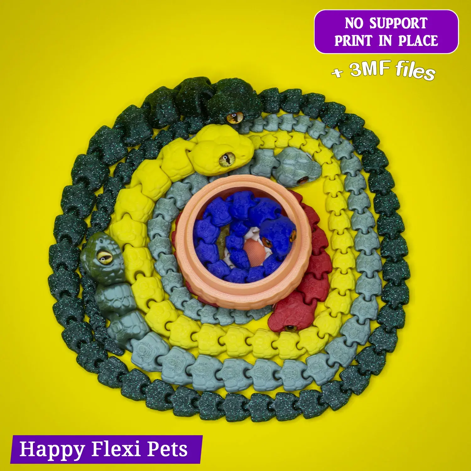 Long and thin flexi snakes