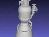 Space-X Merlin 1D Rocket Engine Printable Desk Model-2