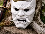 Oni Warrior Wall Mask – 3D Printed Display Piece-0