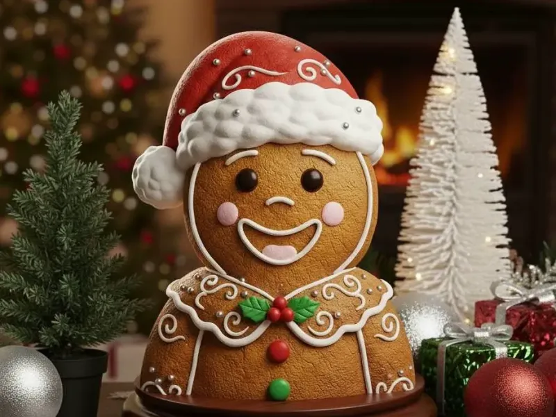 Christmas Gingerbread Cookie Bust
