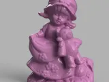 Girl and teddy-0