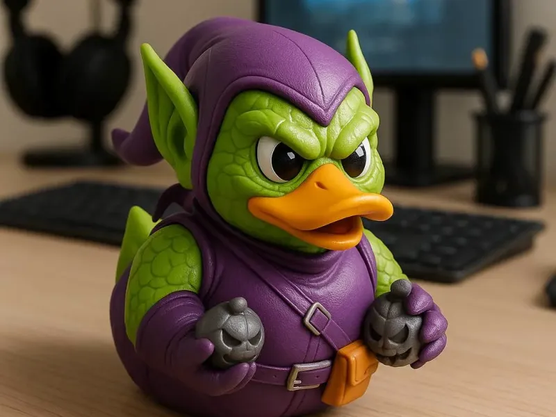 Rubber Duck - Green Goblin DC model- 3d print