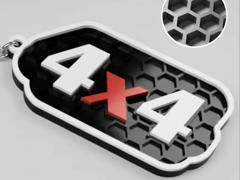 4x4 ATV offroad logo keychain