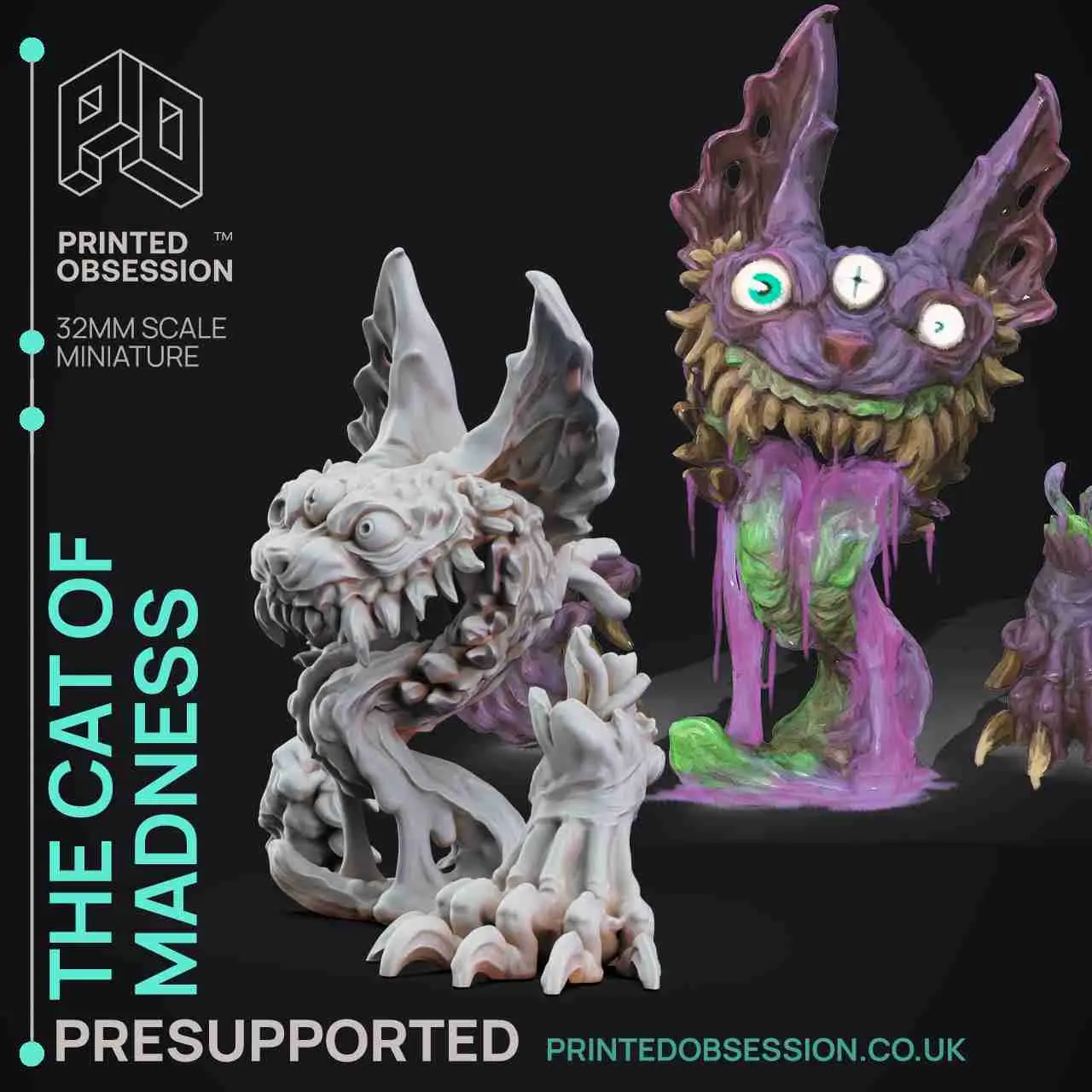 Cat of Madness - Tabaxi Caravan -Presupported - Illustrated 