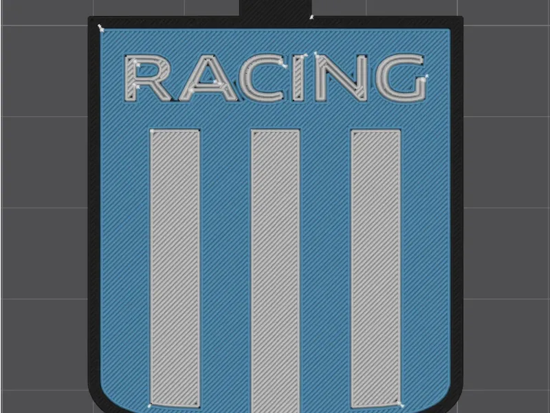 llavero escudo de Racing keychain