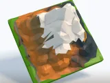 Low Poly Mountain Terrain – Stylized Mountain Landscape STL-8