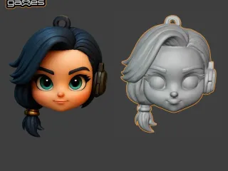 Cassie Cage Keychain Chibi style