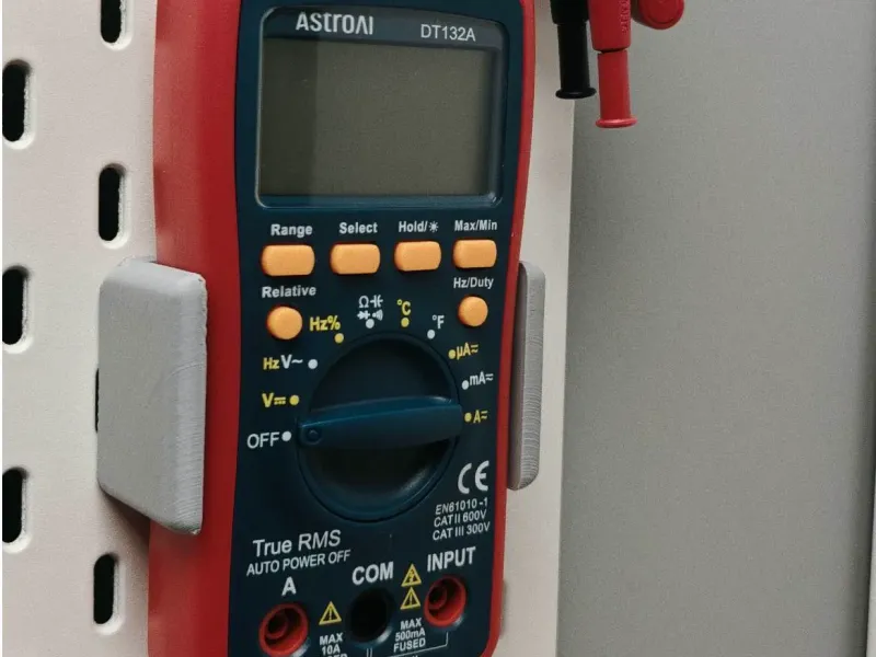 Multimeter Holder for IKEA SKÅDIS Pegboard