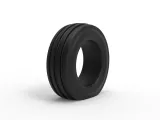 Tractor front tire 2 deflated Scale 1:25-2