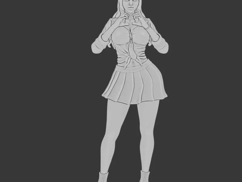 College Girl Figure – Casual Student Female STL Model