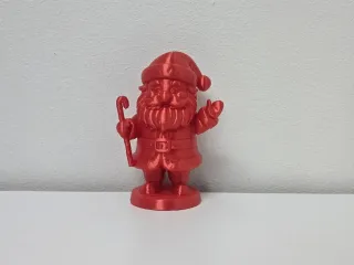 Waving Santa with Candy Cane Christmas Figurine