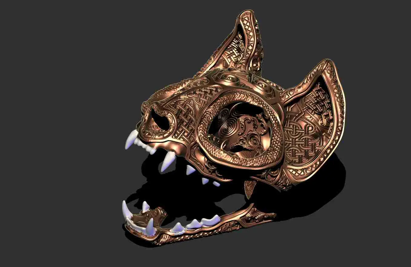 Ornamental Deluxe Cat Skull