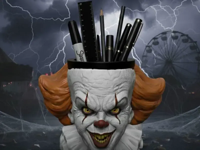 Pennywise - Portalápices - Escultura de terror y caja de lápices