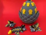 Flexi Graduation Dragon And Egg, Articulated Winged Dragon-0