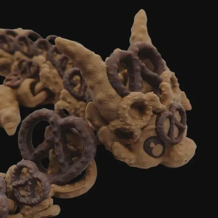Pretzel Dragon articulated flexible