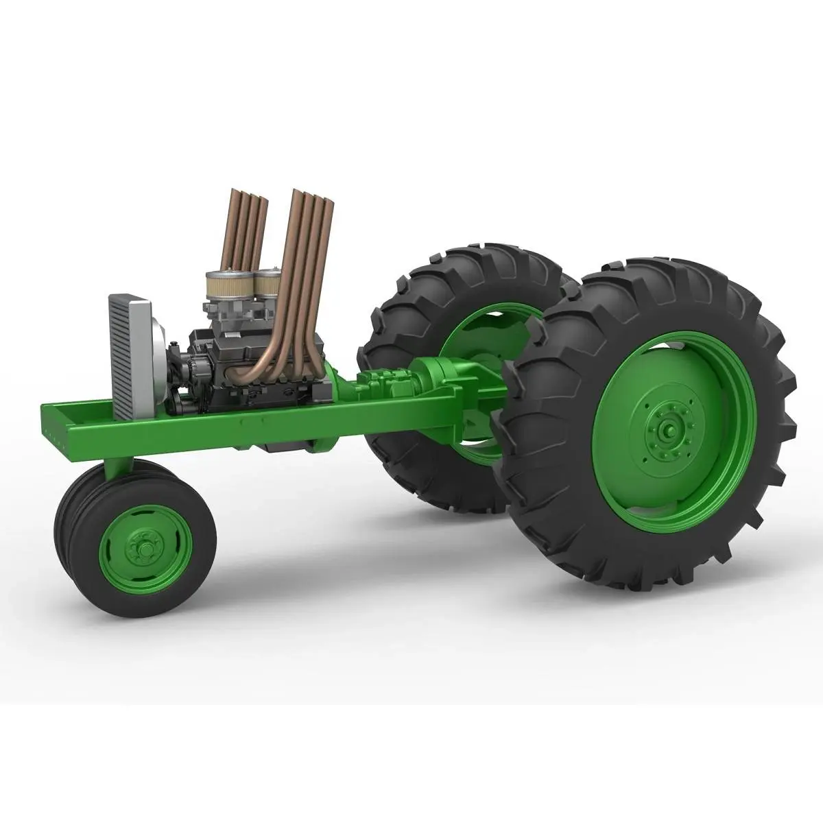 Vehicles & Machinery STL Download - Vintage Small block Pulling tractor ...