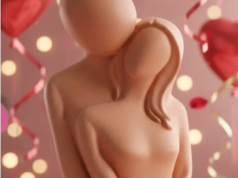 Valentine's Day sculpture