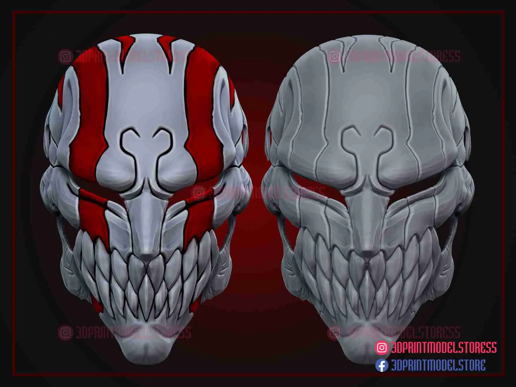 Bleach Ichigo Hollow Mask - Anime Cosplay Halloween Costume