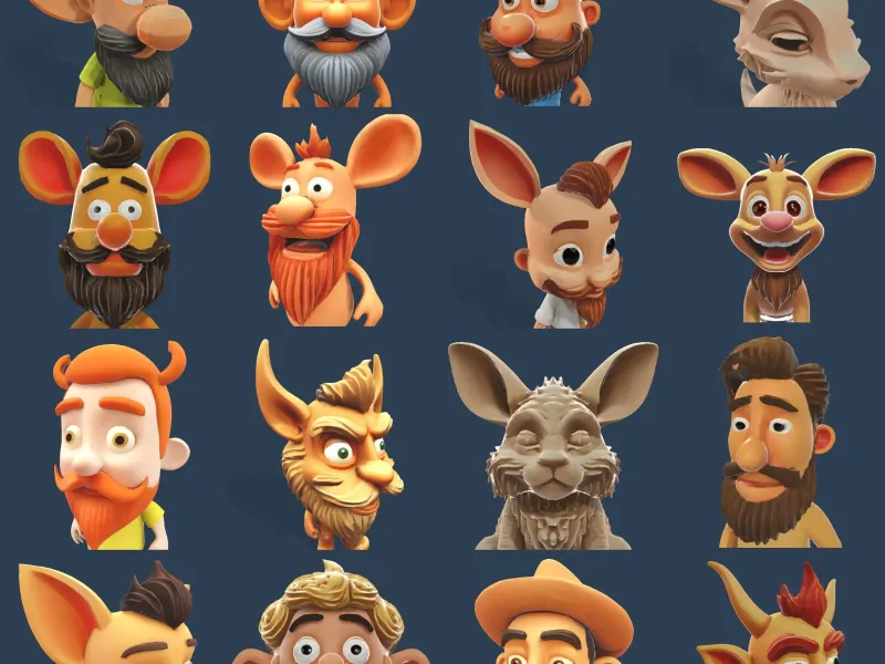 Whimsical Woodland Creatures: Premium 3D Character Collect