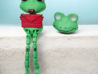 valentines flexi leg frog shelf hanger