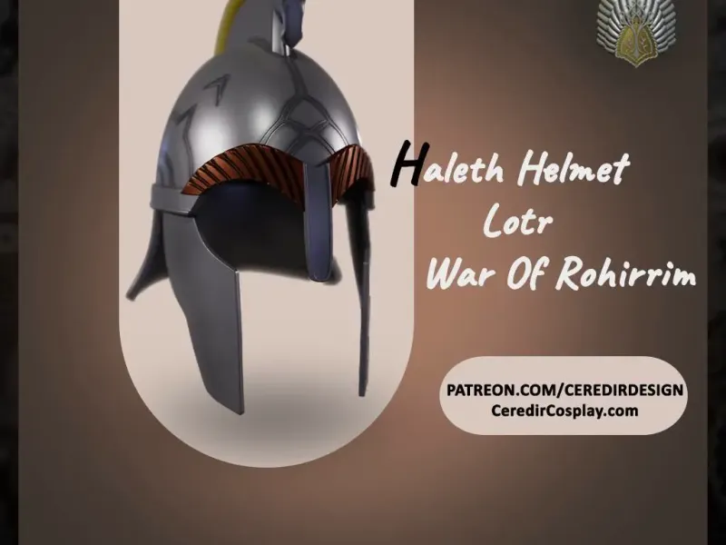 Haleth Rohan Helmet lord of the rings 3d digital download