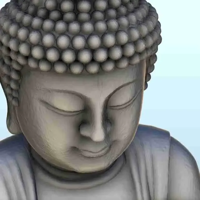 Statue of Buddha sitting in meditation 1 - Japan China Korea
