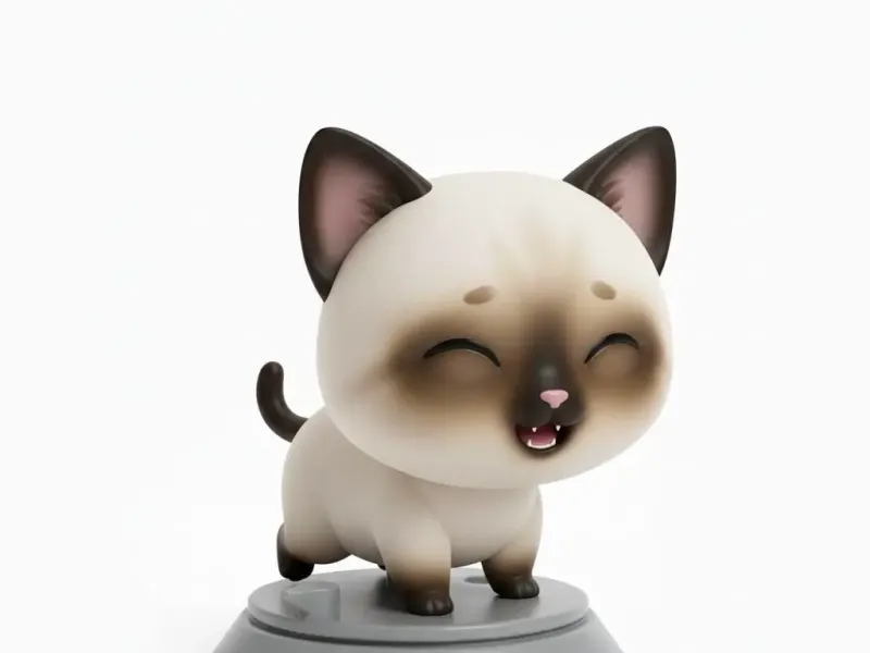 Gatito Siames sonriendo