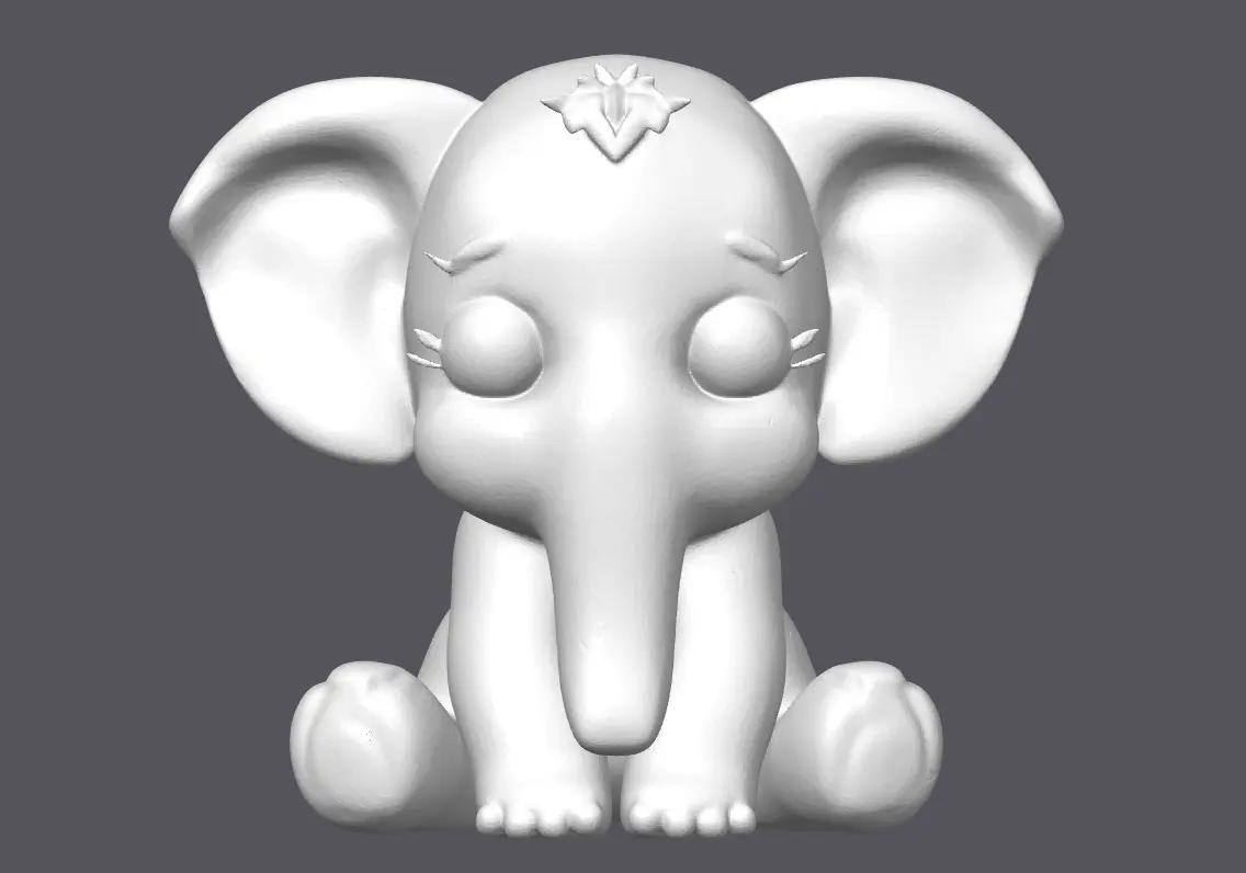 Cute sitting elephant