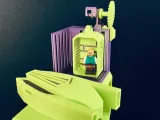 Expandable bunker with moving elevator & spaceship-2