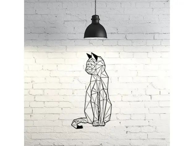 Cat wall sculpture 2D