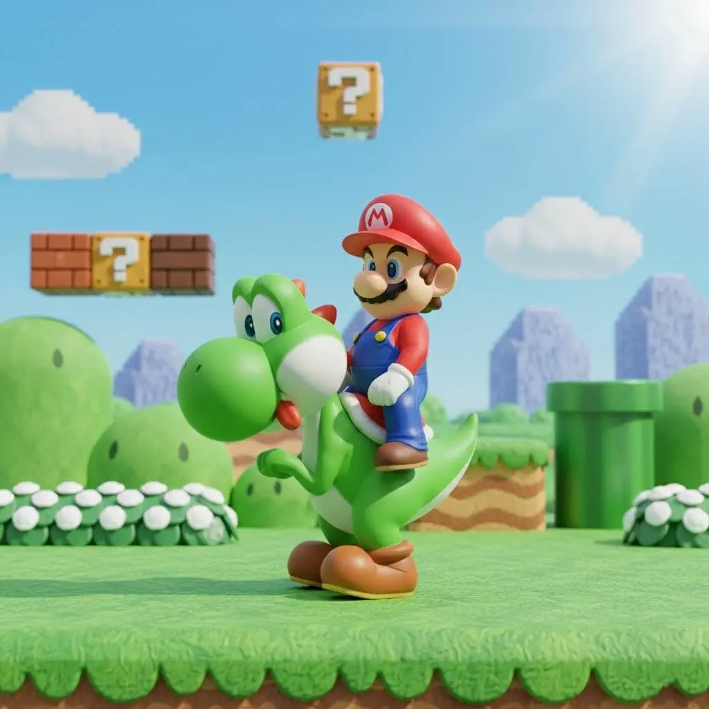 Mario and Yoshi (Super Mario Galaxy - Film)
