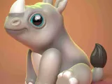 CUTE RHINO (PRINT IN PLACE)-0