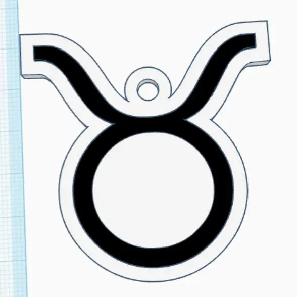 Taurus Zodiac Keychain – STL File for 3D Printing