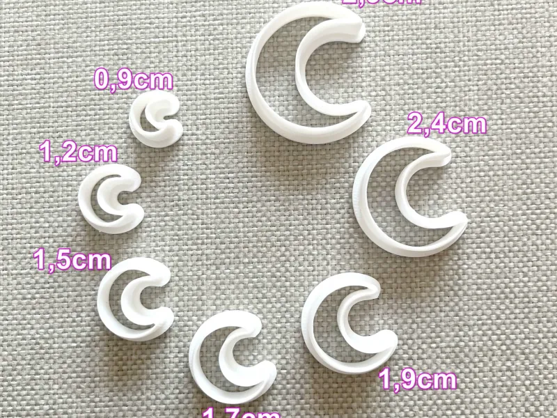 Crescent moon Cutter for Polymer Clay, Clay cutter, Moon