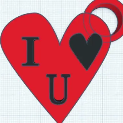 I HEART U KEYCHAIN