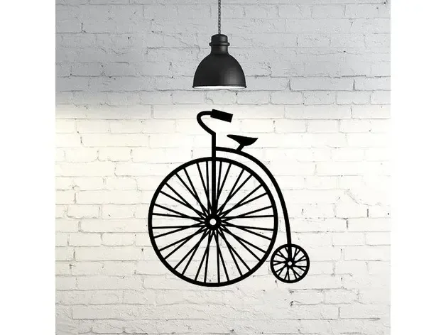 Velocipede I Old Bicycle wall sculpture 2D
