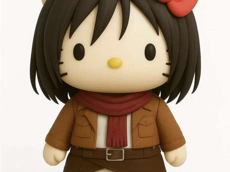 Hello Kitty Mikasa cosplay