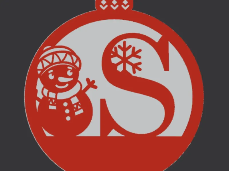 Christmas Tree Ornamnet, Letter S