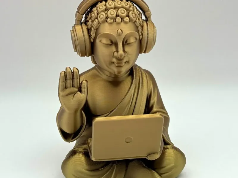 Techno Buddha Figurine