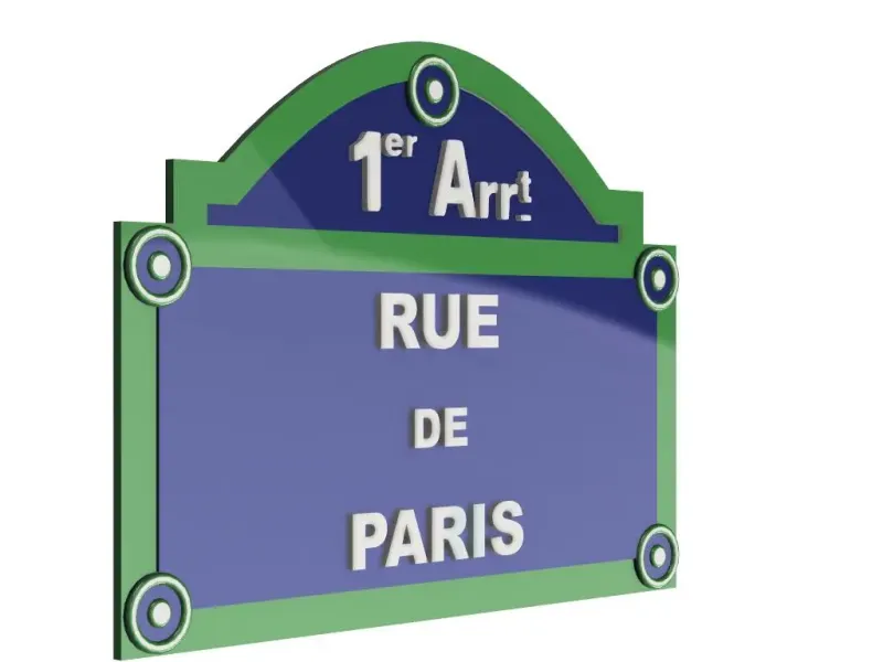 PLAQUE DE RUE DE PARIS