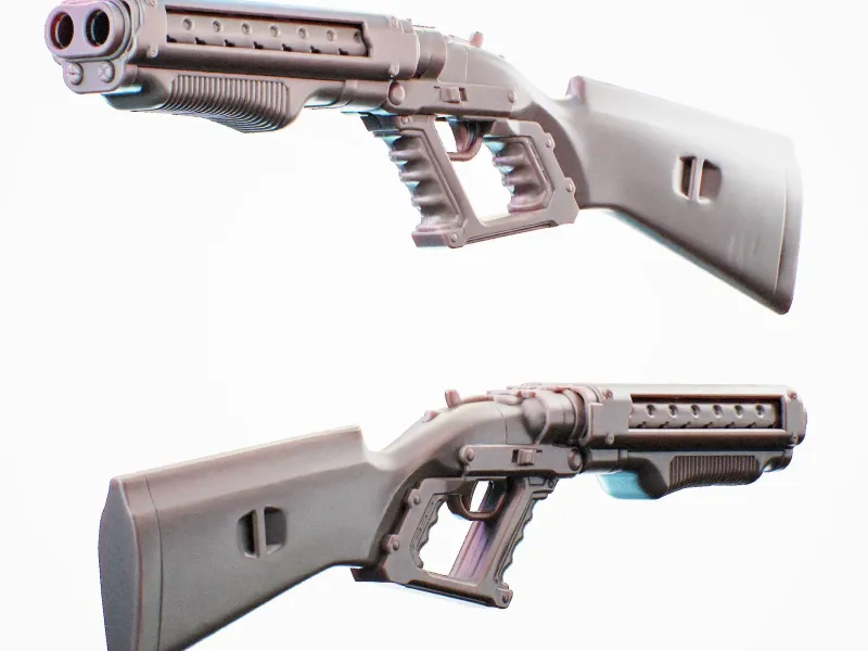 Cyberpunk Shotgun Malorian - Shotgun Fan Art