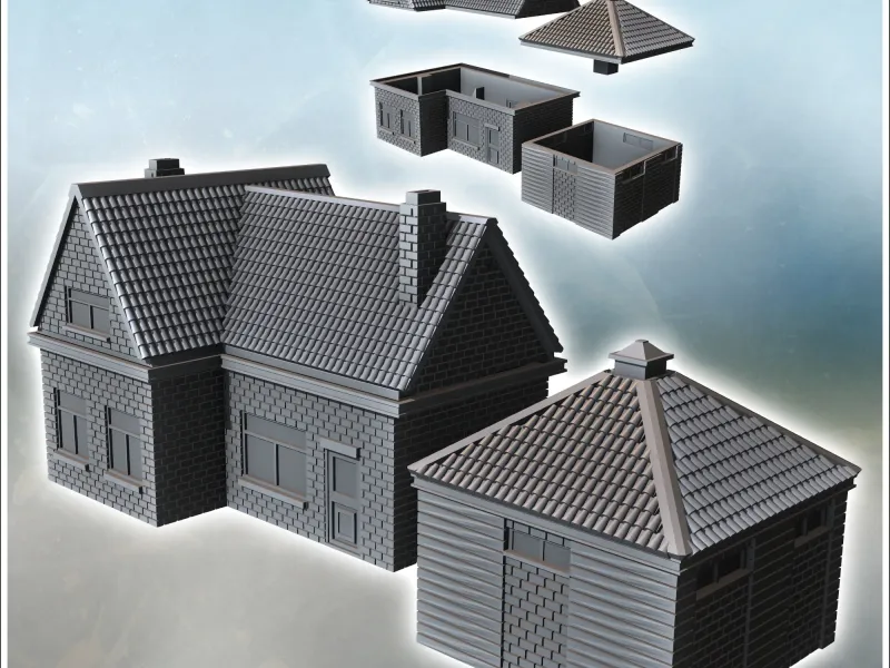 Set di due case moderne (Veghel, Paesi Bassi) - miniature
