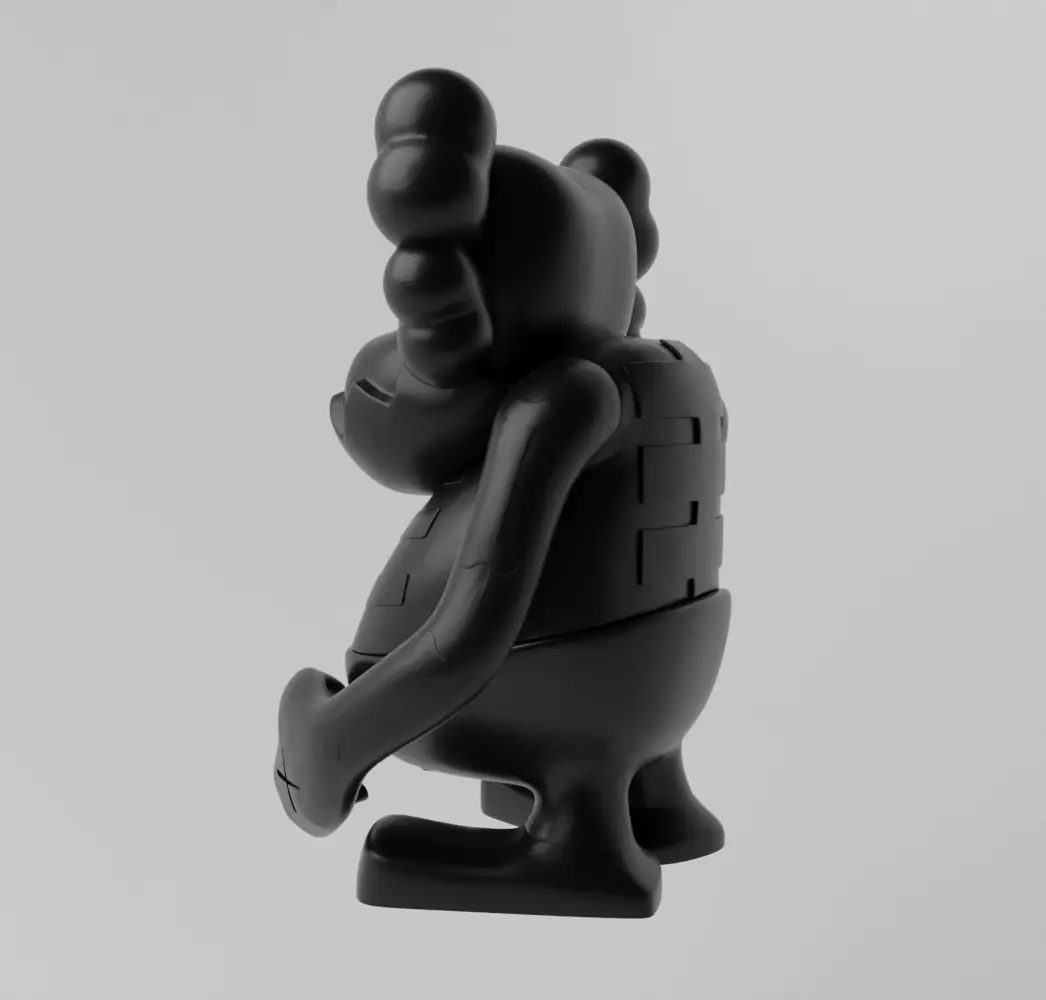 Kaws x Bounty Hunter Skull Kun Art Toy Fan Art