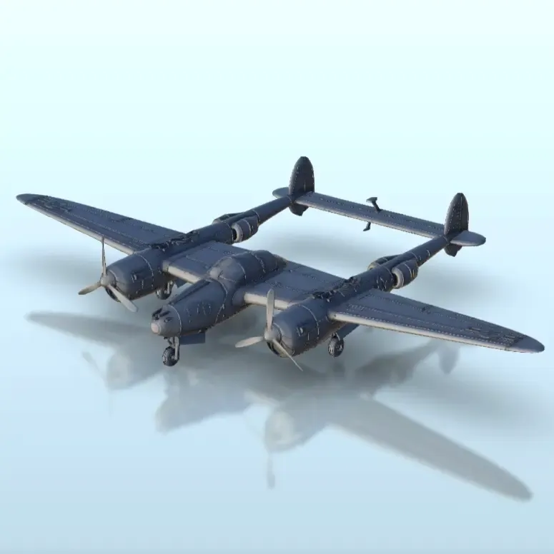 Lockheed P-38 '' Lightning '' - WW2 Terrain plane aircraft