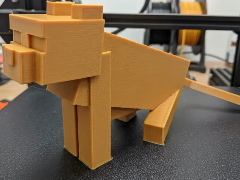 Minecraft sitting cat
