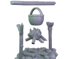 Campfire with the cooking pot-1